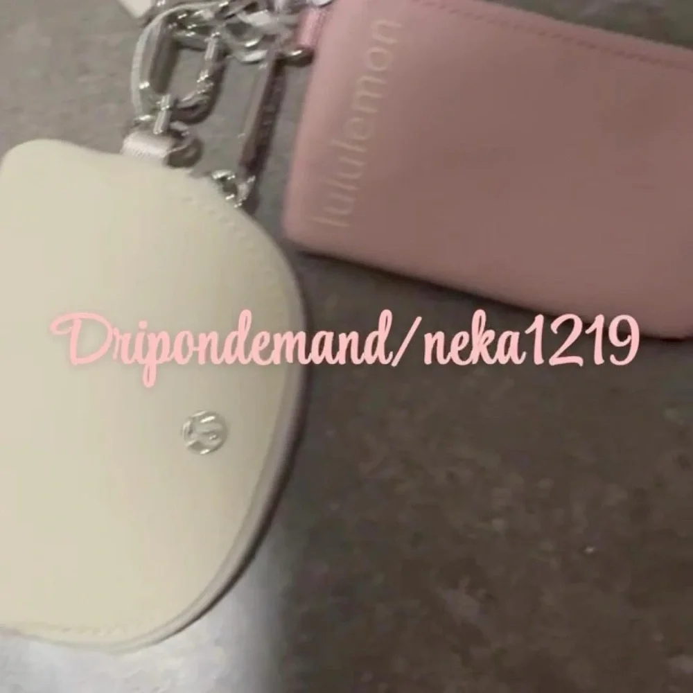Lululemon Dual Pouch Wristlet- Pink Haze/Light Ivory